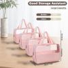 Realand Large Clear Toiletry Bags for Traveling, 4Pcs Waterproof Clear Travel Bags for Toiletries Women Men, Travel Toiletry Bag Set, Transparent Makeup Cosmetic Bag, Pink view 2