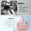 Realand Large Clear Toiletry Bags for Traveling, 4Pcs Waterproof Clear Travel Bags for Toiletries Women Men, Travel Toiletry Bag Set, Transparent Makeup Cosmetic Bag, Pink view 4