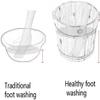 Scpantkend Foot Spas for Home Use Foot Bath Barrel, Sturdy and Durable Natural Cedar Wood Sauna Foot Tub Can Soak Massage Feet to Improve Sleep (Size : L) view 3