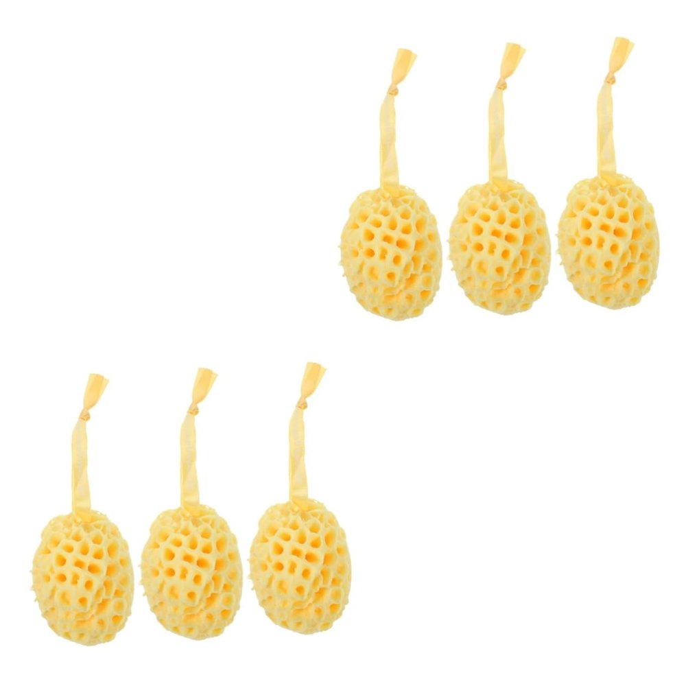 6 pcs Honeycomb Bath Ball Bathtub for Natural Dish Sponge car wash Sponge loofah for Men exfoliating Cleaning Body Sponge Bath exfoliating Body exfoliating Bath Ball Cleansing/2514
