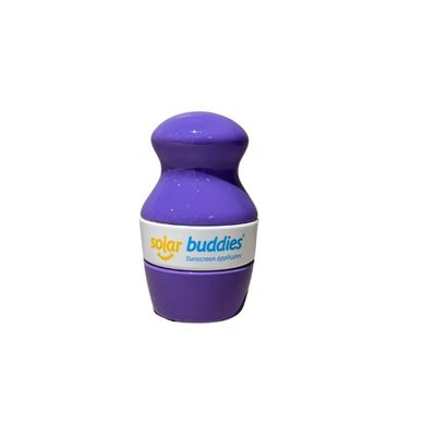 Solar Buddies Sunscreen Applicator - Single Purple - Refillable Roll on Sponge Sunscreen, Suncream & Lotion Applicator For Kids, Adults & Families - Holds 3.4fl oz, Perfect Size for Travel