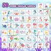 EMOME 50 Sheets Mermaid Tattoos for Kids Girls, Individually Wrapped Temporary Tattoos for Birthday Party Favors Decorations, Ocean Tattoo Stickers for Mermaid Games, Christmas Stocking Stuffers view 2