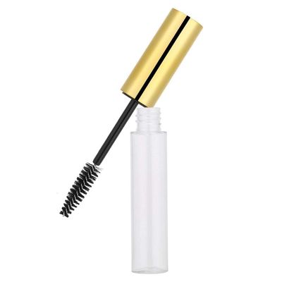 Empty Mascara Tube, 10ml Transparent Mascara Refillable Bottle with Eyelash Wand, Empty Eyelash Cream Container for Handicrafts Cosmetics(10ml-Gold)
