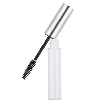 Empty Mascara Tube, 10ml Transparent Mascara Refillable Bottle with Eyelash Wand, Empty Eyelash Cream Container for Handicrafts Cosmetics(10ml-Sliver)