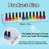 6 Pack Nail Polish Rack, Wall Mounted Organizer Shelf With Removable Anti-slip End Inserts, Clear Acrylic Display Holder for 90 Bottles view 2
