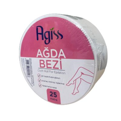 VHD Agiss Cloth Epilating Roll for Hair Waxing 2 Sides, Tear Resistant, Cloth Roll for Epilation, Strip Roll for body and Facial Hair Removal, Wax Strips, 2.25 IN W x 27 Yards (25 meter)