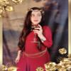 MOSTORY Gold Moon Flower Crown - Handmade Woodland Fairy Headband Forest Elf Headpiece Elven Floral Circlet for Renaissance Halloween Wedding Easter Carnival Cosplay Photo Shoot view 3