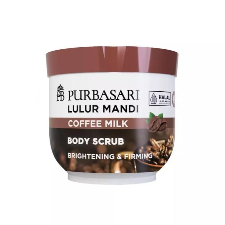 Purbasari Lulur Mandi Body Scrub Coffee Milk, 100 Gram (Pack of 1)