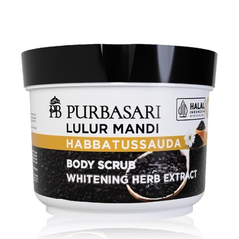 Purbasari Lulur Mandi Body Scrub Habbatussauda, 100 Gram (Pack of 4)