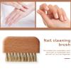 cdar Quick-drying Nail Brush for Easy Maintenance Bristle with Solid Wood Handle Gentle Effective Cleaning Tool Hands Nails Versatile Various Yellow One Size view 2