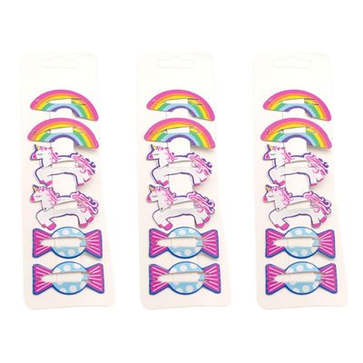 18 pcs Snap Hair Clips Barrettes Babies Girls Toddlers Kids Teens Rainbow Candy Designs Cute Hair Accessories Birthday Parties