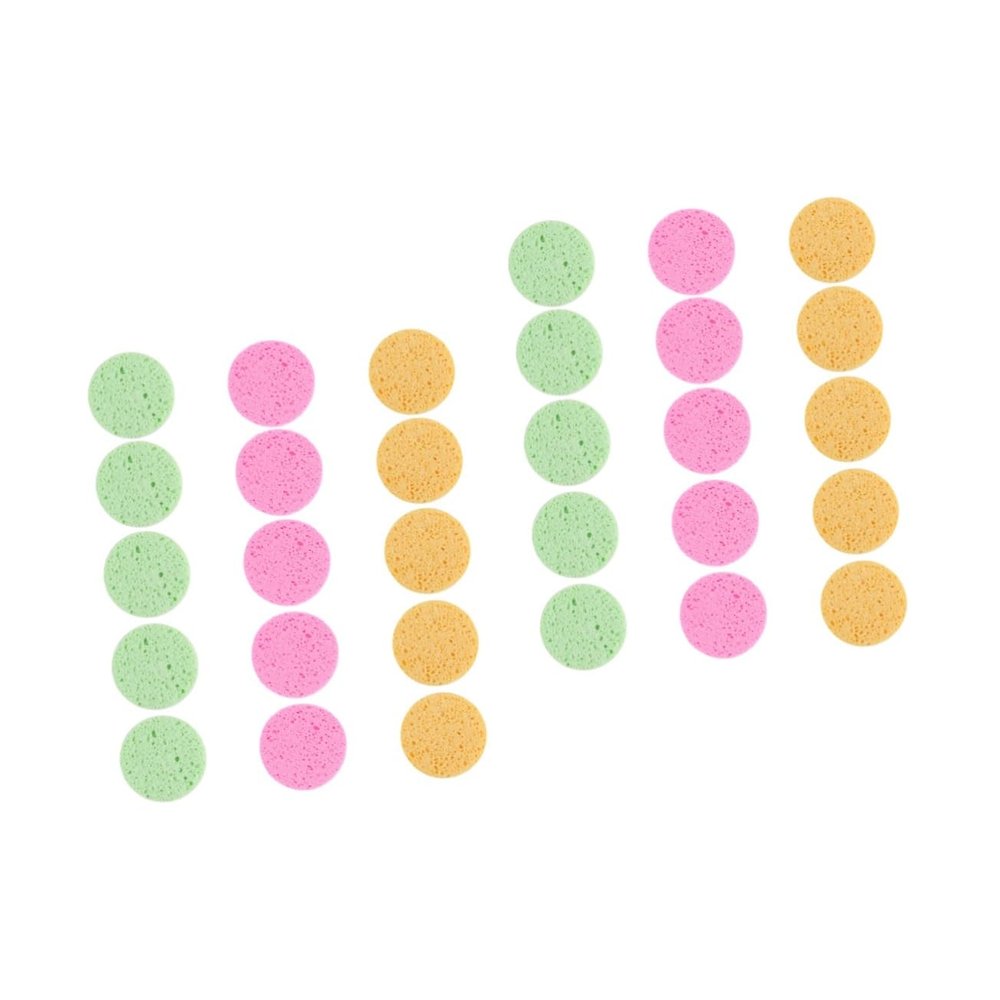 FRCOLOR 30pcs Cotton Pads for Face Reusable Makeup Remover Makeup Sponges for Foundation Rounded Applicators Comfortable
