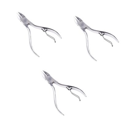 Beavorty 3pcs Cuticle Remover Tool Professional Nail Clippers Comfort Handle Easy to Use for Manicure and Pedicure