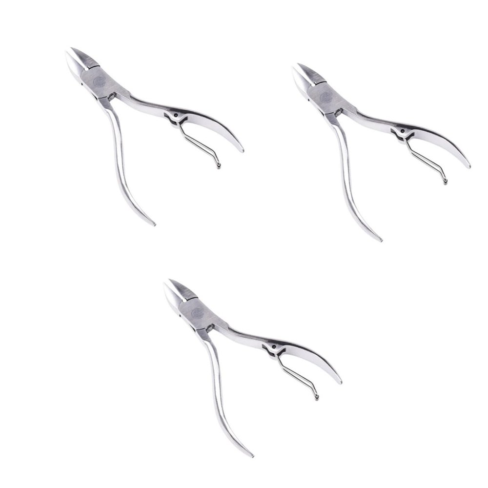 Beavorty 3pcs Cuticle Remover Tool Professional Nail Clippers Comfort Handle Easy to Use for Manicure and Pedicure