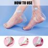 Rukinovi 100pcs Paraffin Bath Liners - Disposable Plastic Foot Covers for Moisturizing Foot Spa, Women's Feet Care Socks (Transparent) view 3