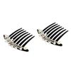 Abaodam 2pcs Imitation Pearl Hair Comb for Women Elegant Floral Rhinestone Headdress for Weddings Dinners Dances and Daily Use Delicate Design for Enhanced Charm and Confidence view 1