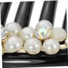 Abaodam 2pcs Imitation Pearl Hair Comb for Women Elegant Floral Rhinestone Headdress for Weddings Dinners Dances and Daily Use Delicate Design for Enhanced Charm and Confidence view 3