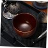 FRCOLOR 3pcs Handmade Shaving Soap Cup Elegant Solid Wood Perfect Present for Men view 2