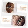 Abaodam 2pcs Bride Hair Comb Rhinestones Elegant Side Hair Insert for Weddings Birthdays and Special Events Material Unique Design for Stunning Hairstyles view 3