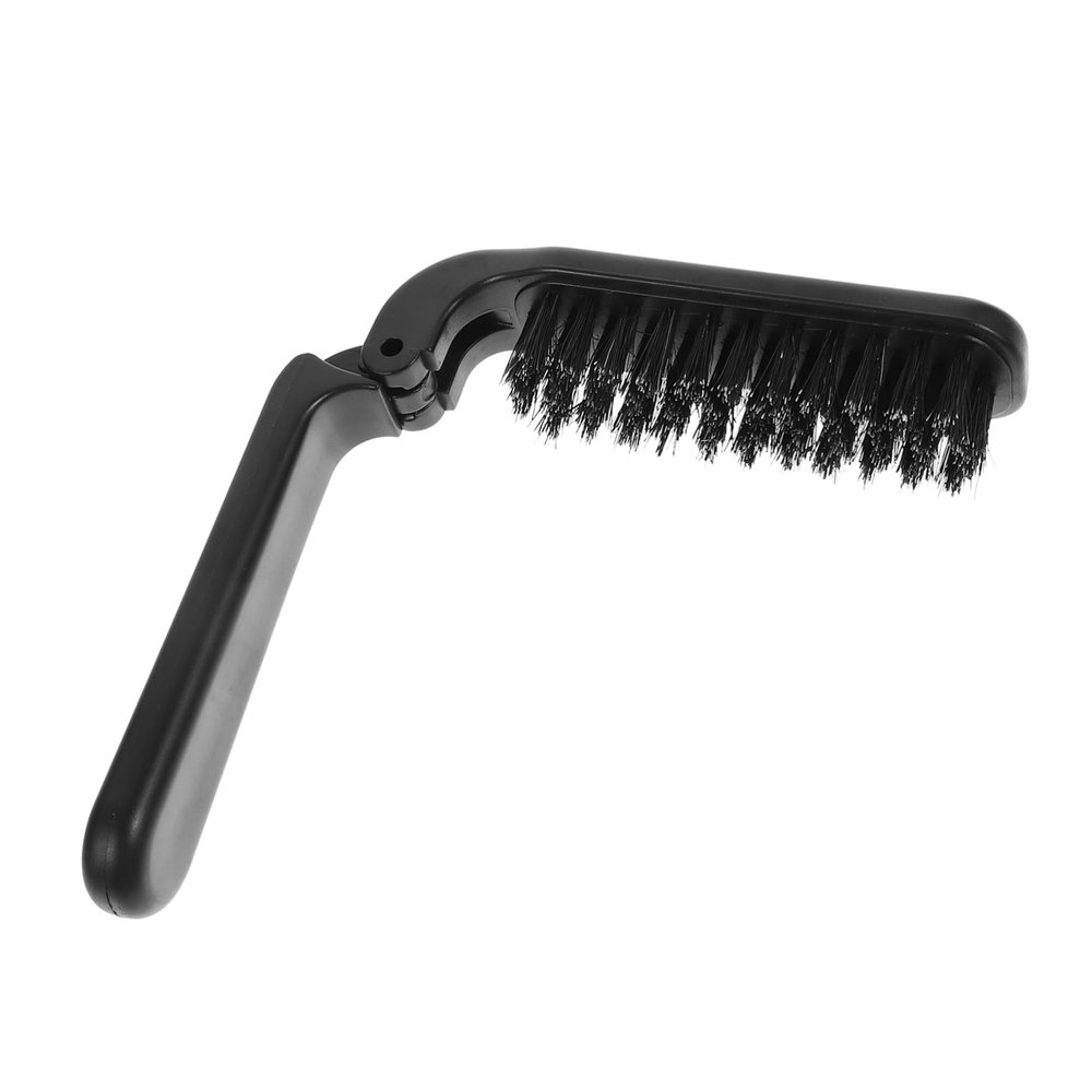 FOMIYES 2pcs Folding Beard Grooming Brush for Men Compact Travel Boar Bristles for Easy Styling and Shaping for Go Beard Care