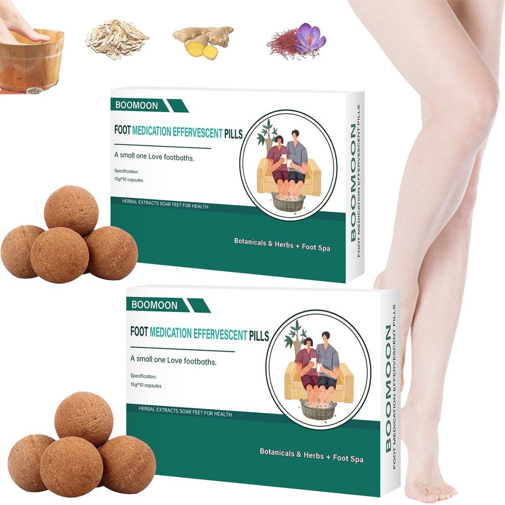 VERAMY Foot Medication Effervescent Pills, Essential Oil Footbath Effervescent Tablets, Herbal Body Detox Foot Soak, Foot Bath Soak Relax Massage (3Box)
