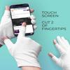 ANSMIO 2 Pairs Cotton Gloves Touchscreen, White Gloves for Dry Hands, Cotton Gloves for Sleeping, Moisturizing Night Gloves, White Gloves 100% Cotton, Size M (2 Pairs) view 2