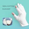ANSMIO 2 Pairs Cotton Gloves Touchscreen, White Gloves for Dry Hands, Cotton Gloves for Sleeping, Moisturizing Night Gloves, White Gloves 100% Cotton, Size M (2 Pairs) view 4