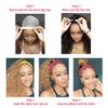 Ombre 1B99J Curly Wave Headband Wig Burgundy Human Hair Headband Wig Kinky Curly 130% Density Grade 8A Brazilian Remy Hair Machine Made Wigs 22 Inch Wine Red Color view 4