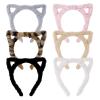 Ondder 6 Pack Leopard Cat Ears Headbands for Women, Animal Ears Headband, Fuzzy Spa Headband for Washing Face, Cute Head Band for Cosplay, Costume, Skincare view 1