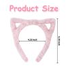 Ondder 6 Pack Leopard Cat Ears Headbands for Women, Animal Ears Headband, Fuzzy Spa Headband for Washing Face, Cute Head Band for Cosplay, Costume, Skincare view 2