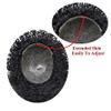 Hair Wonders Afro Toupee For Black Men Weave Hair Unit Human Hair Afro Mens Toupee Poly Afro Hair Pieces For Black Men 8X10 8MM Afro Wave #1 Jet Black view 4