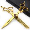 6/7/8/9-inch Professional Hair Clippers, Stainless Steel Sharp Hair Clippers, Hairdresser Specific Scissors (7 inch-2pc-A) view 1