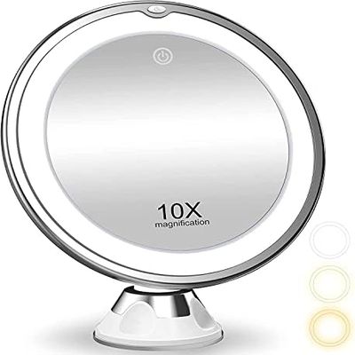 10X Magnifying Mirror with Lights.