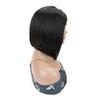 TOOCCI Bob 4x4 Lace Closure Wig Straight Short Bob Wigs Human Hair Middle Central Part Brazilian Virgin Hair Glueless Lace Front Wig for Women with Baby Hair 150% Density (Natural Black Color, 8inch) view 1