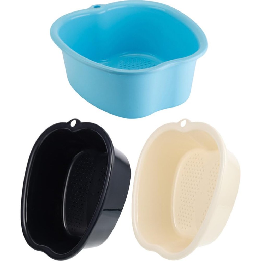 Beavorty 3pcs Reusable Foot Bath Bucket Thickened Foot Washing Tub Built Massage Points for Home Use Convenient and Portable Soaking