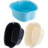 Beavorty 3pcs Reusable Foot Bath Bucket Thickened Foot Washing Tub Built Massage Points for Home Use Convenient and Portable Soaking