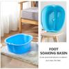 Beavorty 3pcs Reusable Foot Bath Bucket Thickened Foot Washing Tub Built Massage Points for Home Use Convenient and Portable Soaking view 3