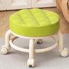 Aetherix Low Stool with Wheels, Pedicure Chair for Nail tech Low Rolling Stool, Shoe Changing Makeup Cleaning with Wheels, Pedicure, Massage SPA and Home, Low Seat with Wheels view 1