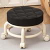 Aetherix Low Stool with Wheels, Pedicure Chair for Nail tech Low Rolling Stool, Shoe Changing Makeup Cleaning with Wheels, Pedicure, Massage SPA and Home, Low Seat with Wheels view 1