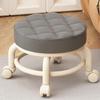 Aetherix Low Stool with Wheels, Pedicure Chair for Nail tech Low Rolling Stool, Shoe Changing Makeup Cleaning with Wheels, Pedicure, Massage SPA and Home, Low Seat with Wheels view 1