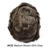 65 Colors Toupee For Men 8x10 Inches Human Hair Replacement System Natural French Lace Front Mens Toupee Hairpieces Medium Brown Gray Hair Unit Wig for Men #430 100% Light to Med-Light view 2