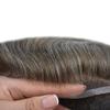65 Colors Toupee For Men 8x10 Inches Human Hair Replacement System Natural French Lace Front Mens Toupee Hairpieces Medium Brown Gray Hair Unit Wig for Men #430 100% Light to Med-Light view 4