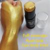 Go Ho Cream-Blendable Gold Face Paint (1.06 oz),Waterproof Gold Face Paint Stick for Halloween Cosplay Zombie Vampire Skeleton Clown SFX Makeup,Gold Eye Black Stick view 3