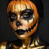 Go Ho Cream-Blendable Gold Face Paint (1.06 oz),Waterproof Gold Face Paint Stick for Halloween Cosplay Zombie Vampire Skeleton Clown SFX Makeup,Gold Eye Black Stick view 4