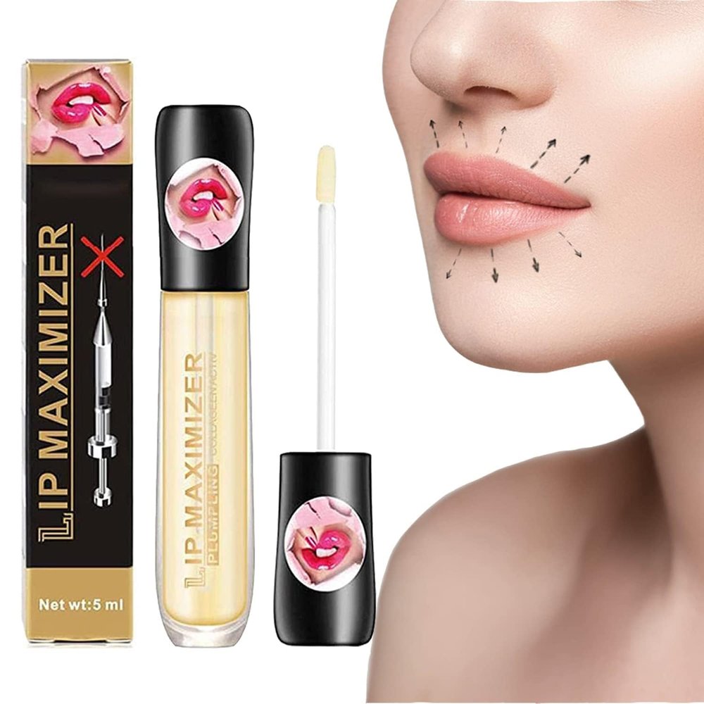Kayswang Vitamin E Lip Plumping Serum Lip Hyaluronic Lip Plumper Instant Lip Filler for Moisturize Eliminate Dryness Wrinkles Enhances Plump Gloss Cozzo Vitamin E Lip Plumping Serum (1PC)