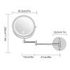 1x/10x Magnification Illuminated Vanity Mirror 360 Degree Rotating Bathroom Vanity Mirror with USB Charging Cord Diameter 7 Inches view 2