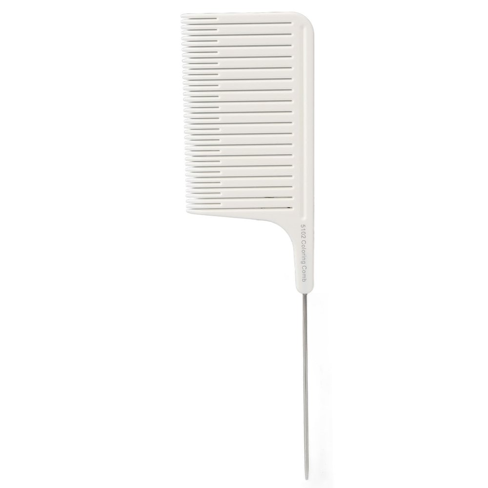 Highlighting Comb with Stainless Steel Rat Tail for Precision Sectioning