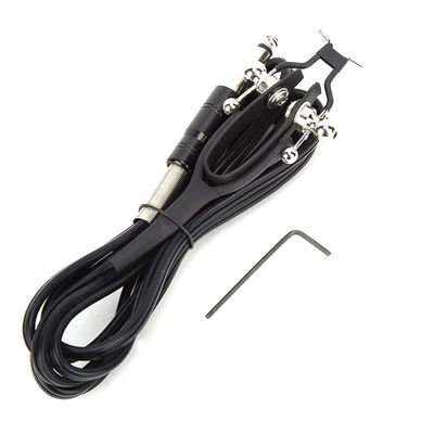 1.8m Tattoo Clip Cord, Waterproof Tattoo Machine Clip Cord, 4 Colors Silicone Line for Tattoo Machines(180cm-Black)