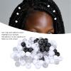 100Pcs Hair Braid Beads, Plastic Hair Jewelry Beard Beads, Hair Braids Dreadlocks, Braiding Bead Handicrafts Styling Accessories For Men Women(10CM-Black) view 3