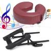 Master Music Crescent Round High Fidelity Sound Face Cradle Cushion with Face Cradle- Bluetooth Massage Pillow for Massage Table (ErgoCaptain Deluxe Face Cradle, Burgundy) view 1